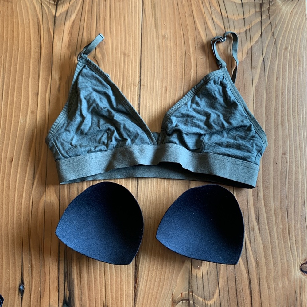 Icebreaker Siren bra with inserts, merino, Loden, size S, VGUC